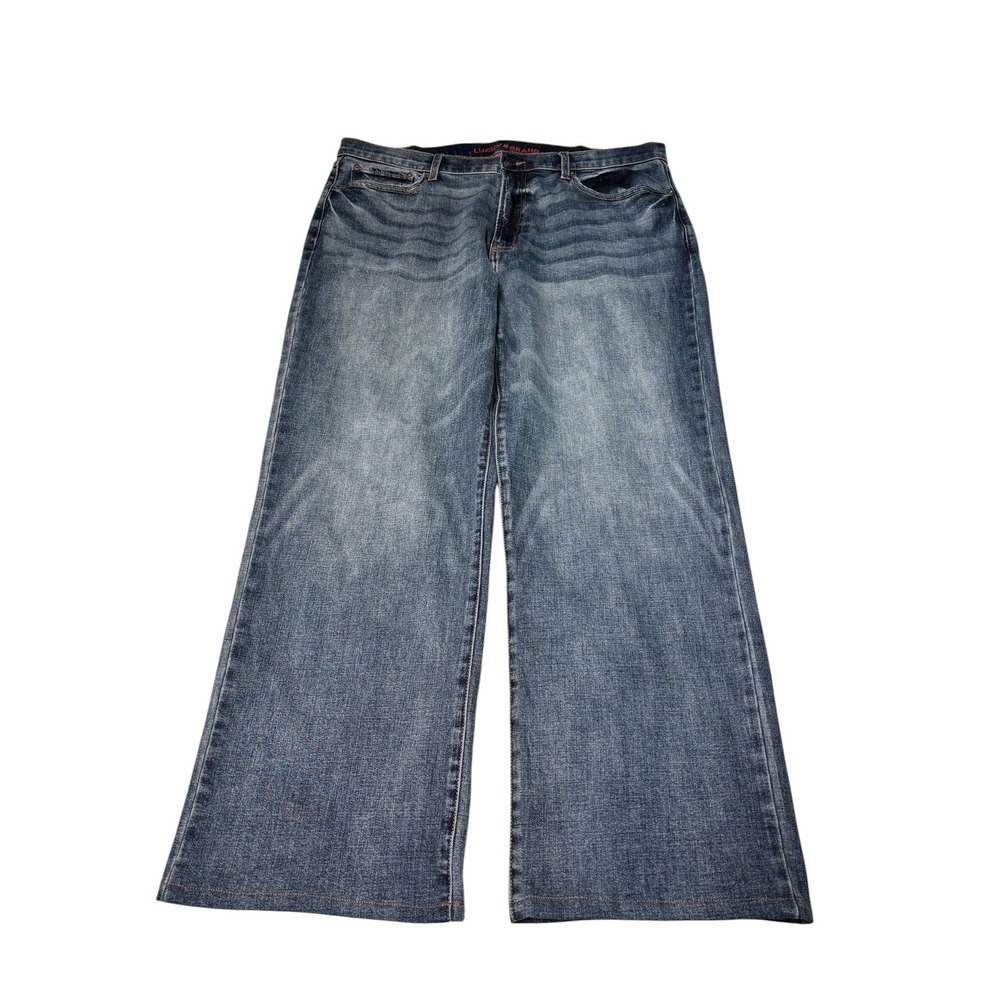 Lucky Brand 181 Relaxed Straight Mens Jeans 36x30 Blue Medium Wash‎ Denim